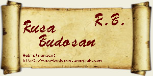 Rusa Budošan vizit kartica